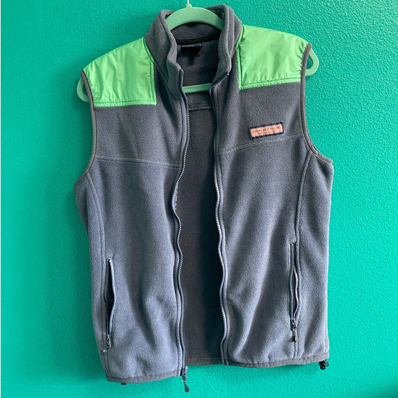 Vineyard Vines Blue Fleece Full Zip Winter Vest Women's Small - Picture 10 of 10